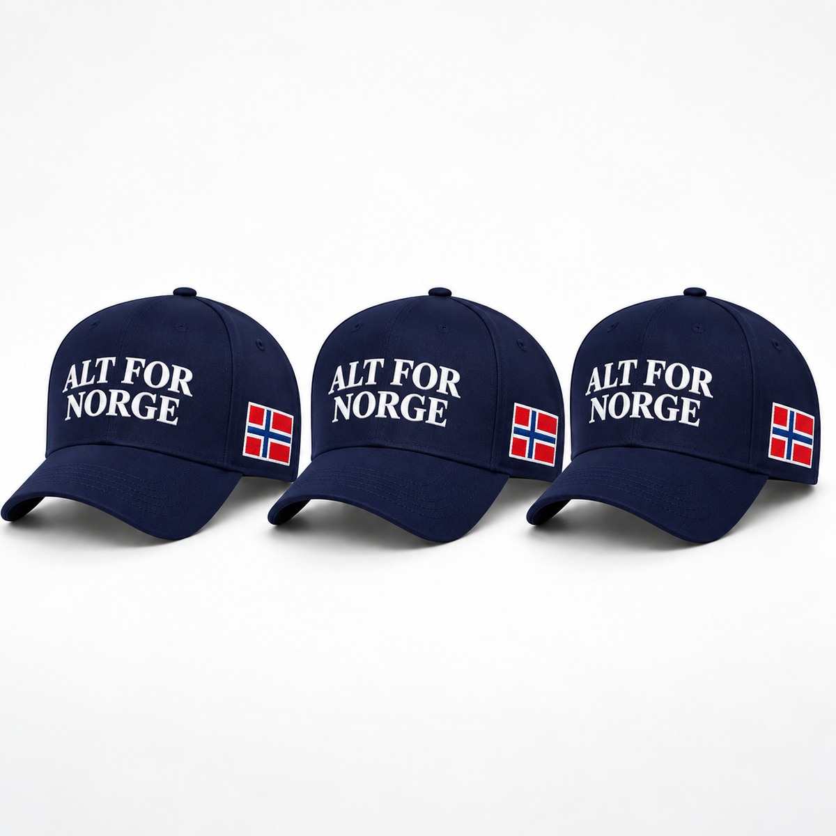 Alt For Norge - Blå caps 3-pack